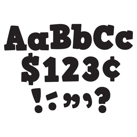 Teacher Created Resources Black Bold Block 4in Letters Combo Pack, PK690 TCR5822